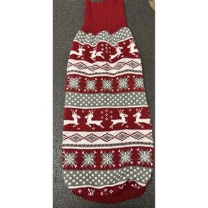 Dog Sweater Size Large Red and White Holiday Sweater Christmas